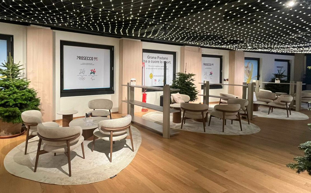 Calligaris furnishes the Prosecco DOC Olympic Lounge