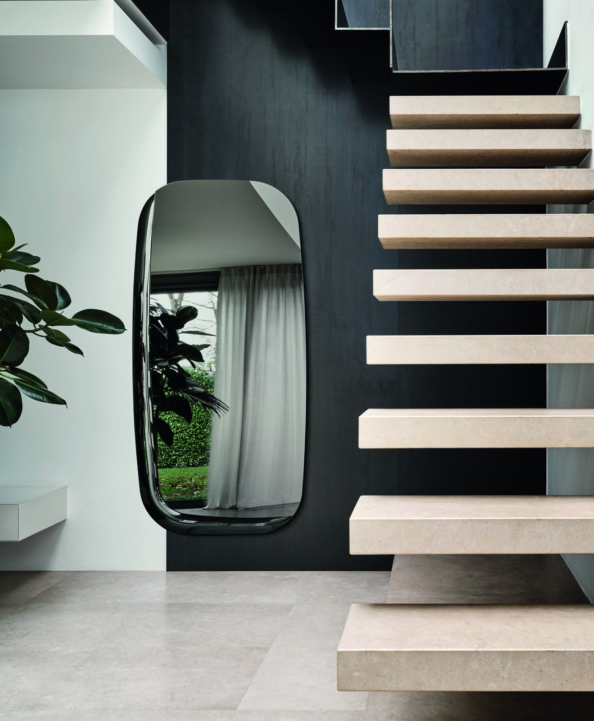 Colette Mirror - graphite finish