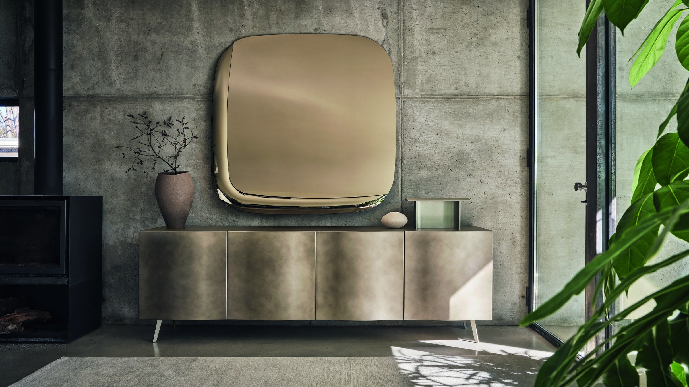 Colette Mirror - bronze finish